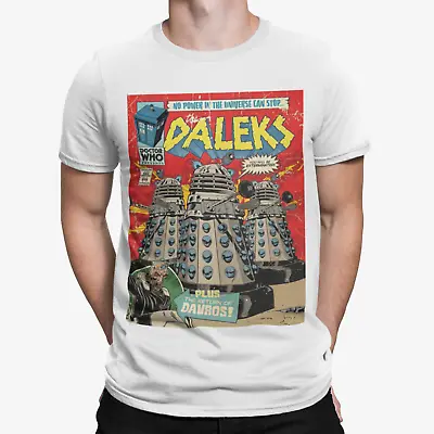£6.99 • Buy Daleks Comic T-Shirt - Xmas Movie Gift Sci Fi Retro TV Doctor Who Cool Gift