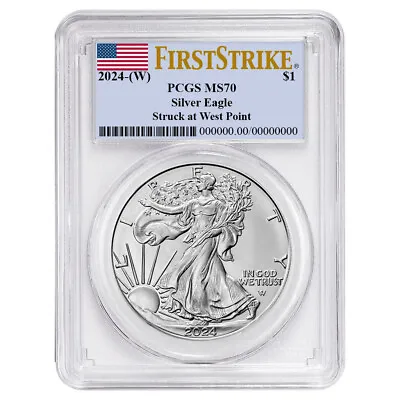 2024 (W) $1 American Silver Eagle PCGS MS70 FS Flag Label • $52.88