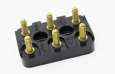 FIAME Electric Motor Terminal Connection Block 70mm X 45mm 3-Pole 6-Stud Brass • $18.84