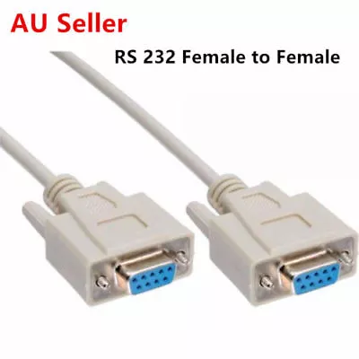 1.5M Serial RS232 Cable (LS19) DB9 23 Straight Through Female To Female 9 Pin • $19.95