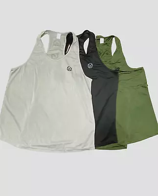 NELEUS Men's Large Muscle Tank Top 3 Pack Dry Fit Y-Back Athletic Fitness • $41.43