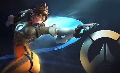 Anime Overwatch Tracer Pc Gaming  Gun Video Game Playmat Gaming Mat Desk • $62.37