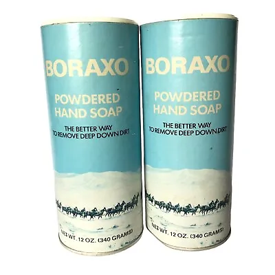 2 Boraxo Powdered Hand Soap 12oz Removes Dirt & Grime Odors Discontinued Vintage • $65.99