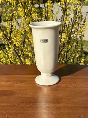 Haeger Mid Century 1950’s White Ceramic Pottery Flower Vase Signed & Tagged • $20