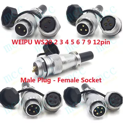 WEIPU WS20 2-15 Pin Waterproof Avition ConnectorCNC Industrial Power Connector • $8.94