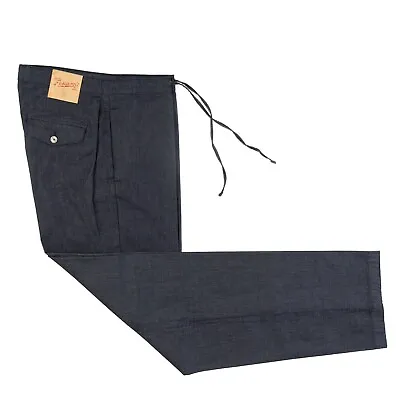 NWT MARCO PESCAROLO EU:46 US:30 Pants Lounge Pants Cotton Dark Blue Black • $129