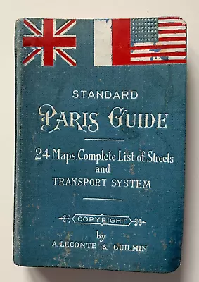 Vintage 1937 Leconte & Guilmin Standard Paris Guide Maps And Street Index • $19.99