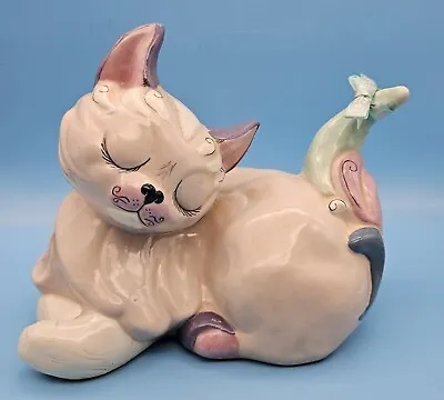Vintage Kay Finch California Pottery Cat Figurine Jezebel 6  X 7.5  • $15