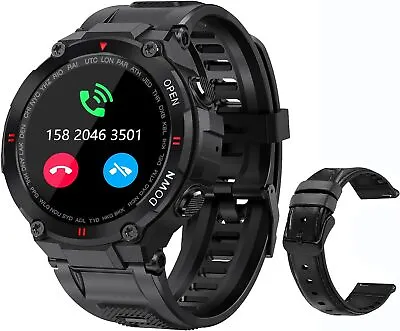 Military Smart Watch For Men Outdoor Waterproof Tactical Smartwatch Bluetooth Da • $114.27