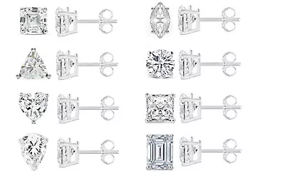 925 Sterling Silver Crystal Stud Earrings Collection Made With Swarovski • $24.99