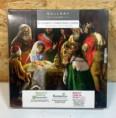 Hallmark Gallery Collection Charity Christmas Cards - Pack Of 10 In 2 Fine Art • £4.99