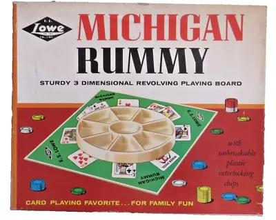 Michigan Rummy No. 66 S. Lowe Co. 1963 (w/original Box) • $17.50