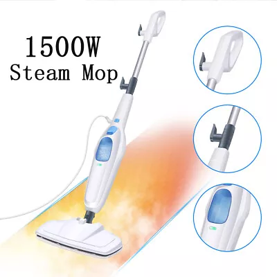 Multifunction 1500W Steam Mop Hard Floor Cleaner Cleaning 20 Second Heat Up Time • £51.64