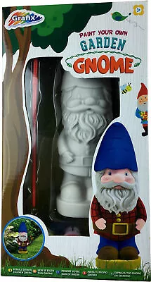 Paint Your Own Garden Gnome Statue Ornament Art Craft Gift • £9.99