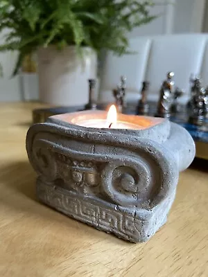 Handcrafted Greek Style Concrete Tea Light Holder Home / Garden • £5