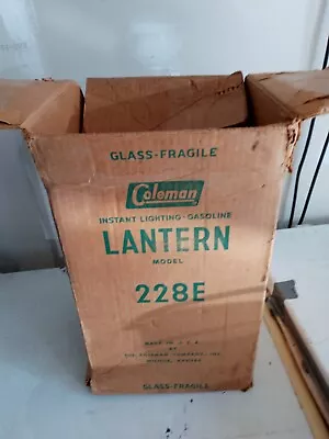 Vintage COLEMAN 10-1960 Green Big Hat Dual Mantle 228E Lantern • $70