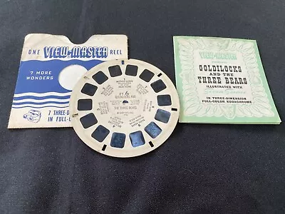 Viewmaster Reel #FT-6   GOLDILOCKS AND THE THREE BEARS 1946 With Booklet • $4.99