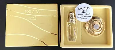 Vintage Escada Acte 2 Perfume Solid Compact Perfume Set 1990's Ltd Boxed • $24