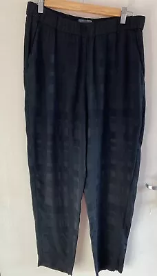 £35.99 • Buy OSKA Black Lightweight  Textured Trousers Pants Size 2  Viscose Check Medium 