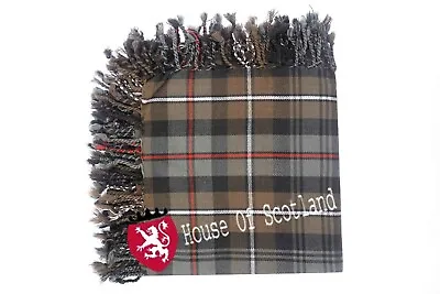 HS Clan Scottish Tartan Kilt Fly Plaid Weathered Mackenzie Acrylic Wool 48 X48   • £23.99
