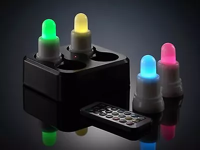 £39.99 • Buy Auraglow Remote Control Colour Changing Rechargeable LED Candles, 4pc Set