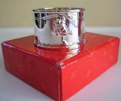 Disney Winnie The Pooh Napkin Ring Silver Plate Baby Shower Gift • $14.95