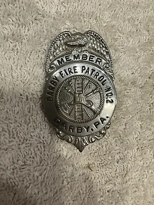Vintage Darby Fire Patrol Badge Rare 1950s Darby PA Member Fire Patrol Badge • $125