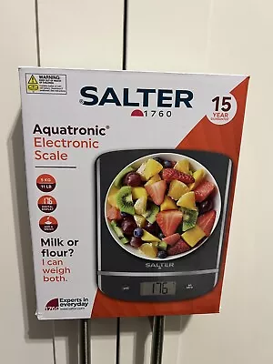 Salter Aquatronic Kitchen Scale - 5KG - Black - 1056 GPFTE - New • £9.50