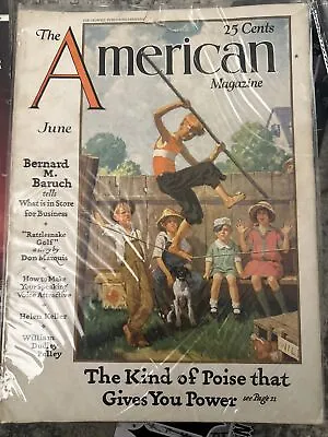JUNE 1929 THE AMERICAN MAGAZINE Complete Stored Plastic Sleeve • $12