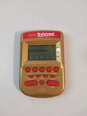 Vintage Yahtzee Gold Edition Electronic Hand Held Milton Bradley Hasbro • $10