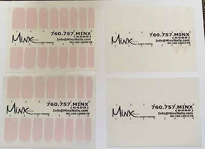 MINX - 4 Sheets - 2 Clear - 2 Pale Pink Nail Wraps • $18.65