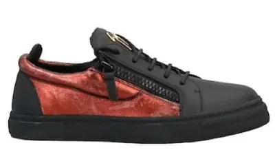 GIUSEPPE ZANOTTI Leather & Distressed Laminated Calfskin Low-Top Sneaker (12 US) • $129.95