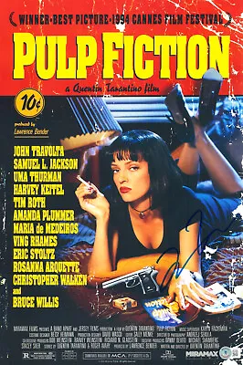 Quentin Tarantino Signed Autograph Pulp Fiction 12x18 Photo Poster Beckett Bas • $1000