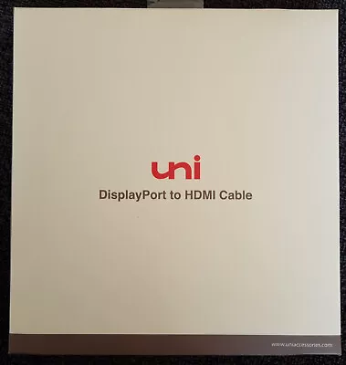 Uni DisplayPort To HDMI Cable - DP To HDMI Adapter 2.0M Long 4K • £5.50