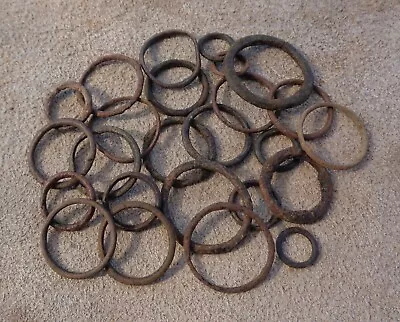 Dug Big Lot Of 25 Bronze Rings All Ages  Metal Detecting Finds • $29