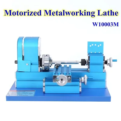 Mini Hobby DIY Turning Lathe Motorized Metalworking Machine For Wood Sofa Metal • £170.98