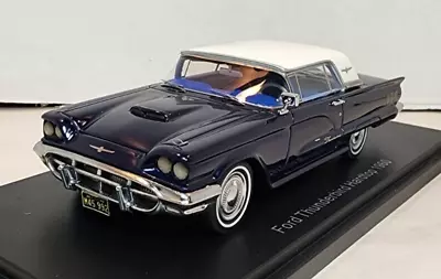 Neo Scale Models 1:43 1960 Ford Thunderbird Kingston Blue/Corinthian White RARE! • $149