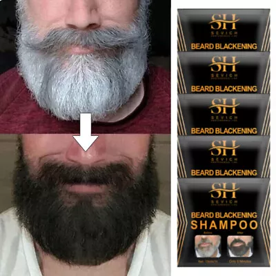 5pcs Sevich Mens Beard Hair Colour Dye Tint Cream Moustache Blackening Shampoo • $8.65