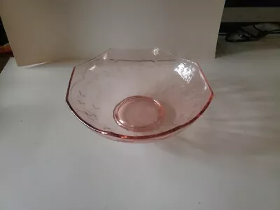 Antique/Vintage  Pink Depression Glass Bowl 8 1/4 Inches Wide By 3 Inches Deep • $24