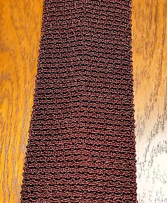 Ben Silver Silk Knit Tie - Dark Brown • $50