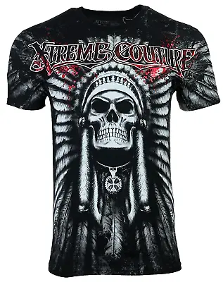 XTREME COUTURE By AFFLICTION Men's T-Shirt PALA Skull Black Tattoo S-5XL • $25.95