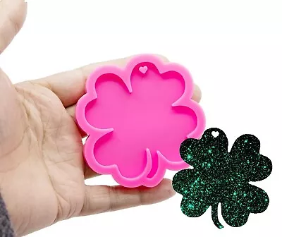 Clover Leaf Silicone Keychain Mould Lucky Jewelry Necklace Pendant Making Mold • $10.81