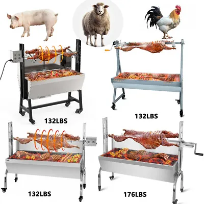 132/176 LBS Spit Roaster Rotisserie Pig Lamb Roast BBQ Picnic Outdoor Cooke • $206.66