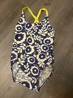 Mini Boden Girls Size 9-10 Years One Piece Swimsuit Floral • $9.99