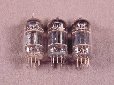 $59.99 • Buy 3 5751 RCA 3-Mica Black Plate HiFi Radio Guitar Mixer Amp Vintage Vacuum Tubes