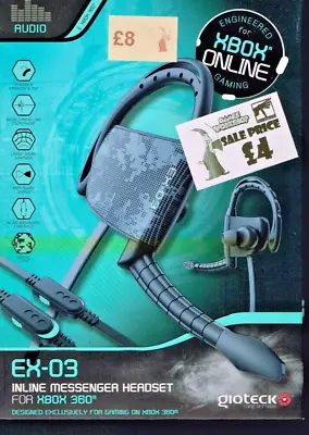 Gioteck EX-03 Inline Messenger Headset For XBOX 360 • £3.50