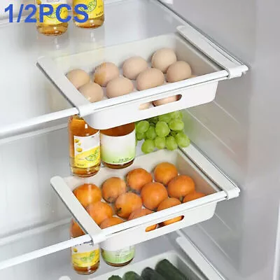 12 Grid Drawer Egg Fridge Storage Box Case Food Container Tray Holder Save Space • £6.99