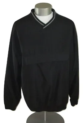 Field Gear Pullover Shirt Men's Size Large Black Rain Wind Resist V-Neck Jacket • $11.98