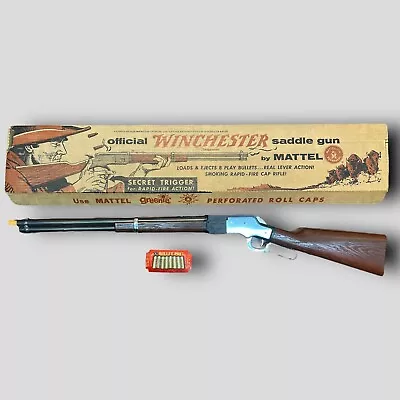 Vintage Official Winchester Saddle Gun By Mattel Original Box • $150