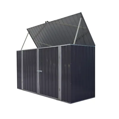 Panana Outdoor Garden Metal Storage Shed Bicycle Pent Tool Box House • £169.99